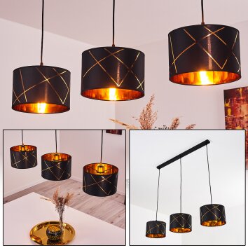 Opatija Pendant Light black, 3-light sources