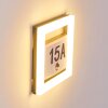 Illuminated house number Louisville LED grey, 1-light source, Motion sensor