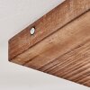 AMNICON Ceiling Light Light wood, black, 6-light sources