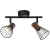 Brilliant MANAMA spotlight tube Dark wood, black, 2-light sources