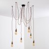 ZAROW Pendant Light brown, brass, 6-light sources