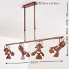 Lichinga Pendant Light rust-coloured, 4-light sources
