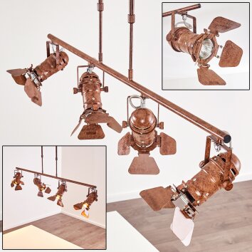 Lichinga Pendant Light rust-coloured, 4-light sources
