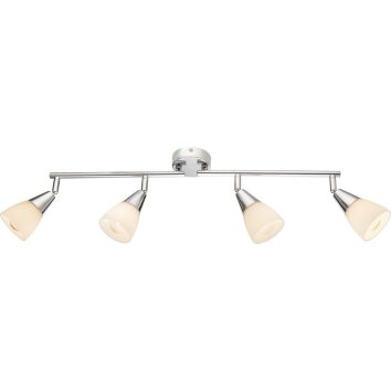 Globo ceiling light chrome, glass, 4-light sources