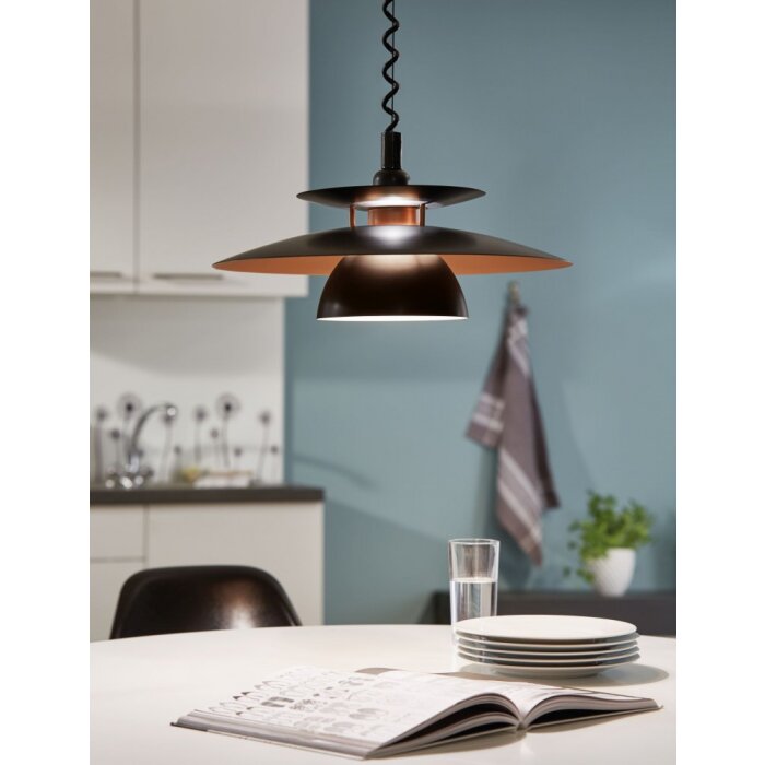 Eglo BRENDA pendant light black, 1-light source