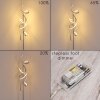 LAVACA Floor Lamp LED silver, 2-light sources