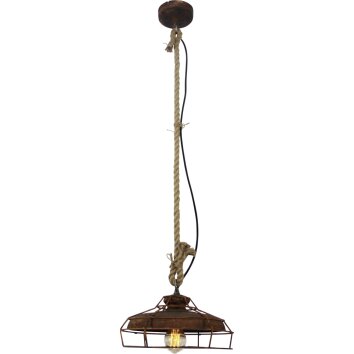 Brilliant PETER pendant light brown, rust-coloured, 1-light source