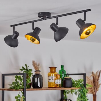 NEIDEN Ceiling light black-gold, 4-light sources