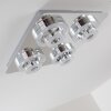 Lakeshore ceiling light LED chrome, 8-light sources