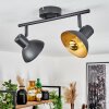 NEIDEN ceiling spotlight black-gold, 2-light sources