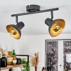 NEIDEN ceiling spotlight black-gold, 2-light sources