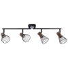 Brilliant MANAMA spotlight tube Dark wood, black, 4-light sources