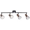 Brilliant MANAMA spotlight tube Dark wood, black, 4-light sources