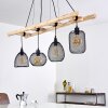 Canazei Pendant Light Light wood, black, 4-light sources