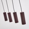 Zuoz Pendant Light rust-coloured, 4-light sources