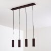 Zuoz Pendant Light rust-coloured, 4-light sources