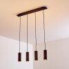 Zuoz Pendant Light rust-coloured, 4-light sources