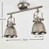 NANLIA Ceiling light grey, silver, 2-light sources