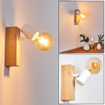 Barbengo Wall Light Light wood, white, 1-light source