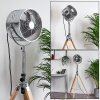 MAGALUF standing fan chrome, Light wood