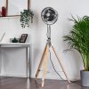 MAGALUF standing fan chrome, Light wood