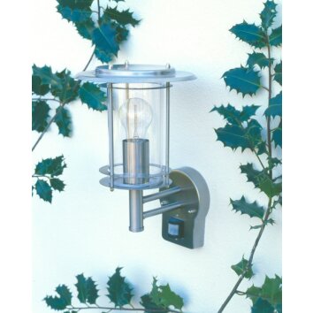 Brilliant YORK Outdoor Wall Light stainless steel, 1-light source, Motion sensor