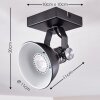 Gudo Ceiling Light black, silver, 1-light source