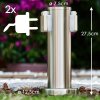 Catania outdoor socket Stainless steel color