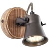 Spotlight Brilliant Seed Dark wood, black, 1-light source