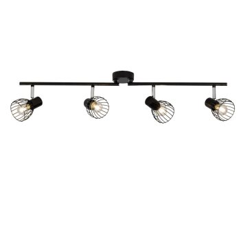 Brilliant Blacky Ceiling Light black, 4-light sources