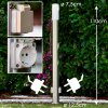 Caserta floor lamp, path light Stainless steel color, 1-light source