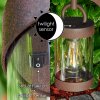 Outdoor floor lamp Fulham rust-coloured, 1-light source