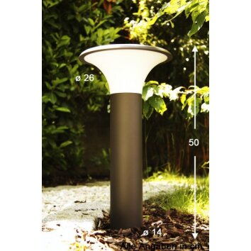 Trio KONGO outdoor floor lamp black, 1-light source