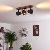 VANUATU Ceiling Light brown, black, 3-light sources