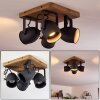 VANUATU Ceiling Light brown, black, 4-light sources