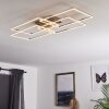 CHEKA Ceiling Light LED aluminium, 4-light sources, Remote control