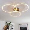 JOHSA Ceiling Light LED matt nickel, silver, 3-light sources
