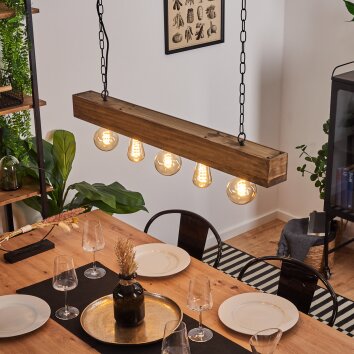 BERAT Pendant Light brown, black, 5-light sources