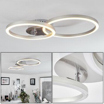 MALANJE Ceiling Light LED matt nickel, 2-light sources