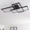 GHANA Ceiling Light LED black, 3-light sources, Remote control, Colour changer