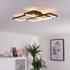 GHANA Ceiling Light LED black, 3-light sources, Remote control, Colour changer