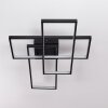 GHANA Ceiling Light LED black, 3-light sources, Remote control, Colour changer
