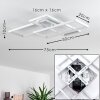 GHANA Ceiling Light LED white, 4-light sources, Remote control, Colour changer