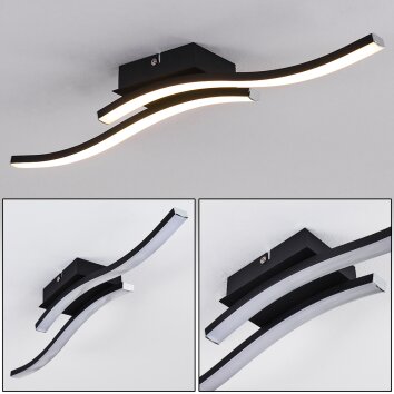 LETALA Ceiling Light LED black, 2-light sources
