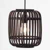 Brilliant WOODROW Pendant Light Dark wood, black, 1-light source