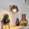 HERFORD Wall Light brown, Dark wood, black, 1-light source