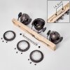 HERFORD Ceiling Light Light wood, copper, 3-light sources