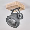 HERFORD Ceiling Light grey, Light wood, 1-light source