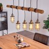 ADAMA Pendant Light Dark wood, black, 5-light sources