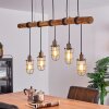 ADAMA Pendant Light Dark wood, black, 5-light sources